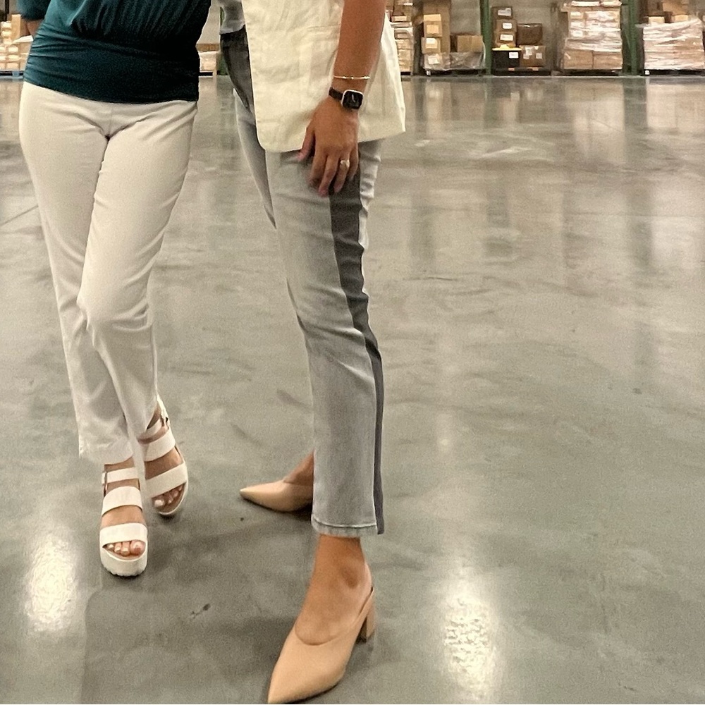 🕶️Wit&Wisdom Ab Soultion High Rise Slim Straight Denim 16 Tuxedo Grey Jeans - Picture 5 of 6